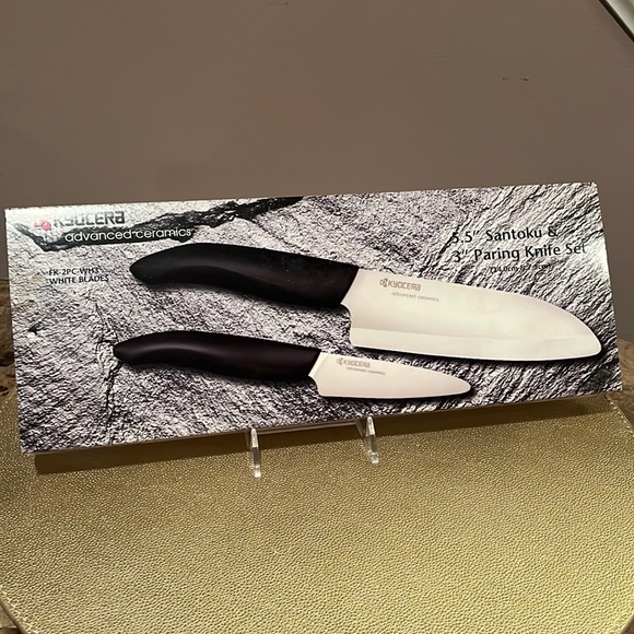 Kyocera Dining Kyocera Set2 Advanced Ceramic Santoku Paring Knife